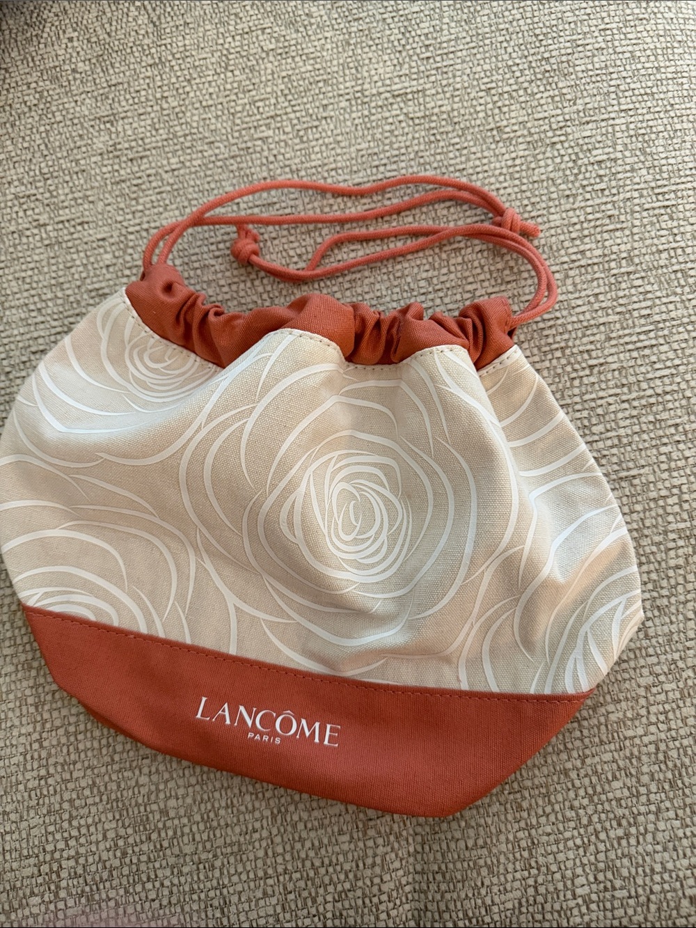 Lancôme makeup drawstring pouch NWT